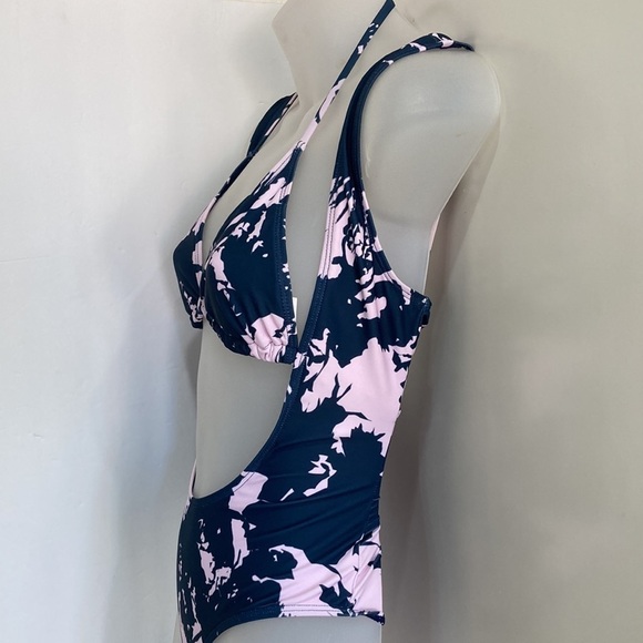 Size M 2-piece sexy monokini swimsuit bathing suit multi color NEW Bikini top - Picture 5 of 15